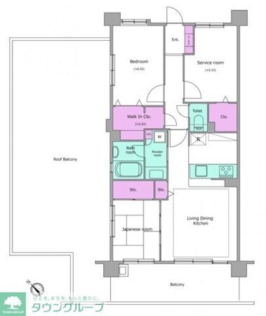 レジディア東松戸の物件間取画像